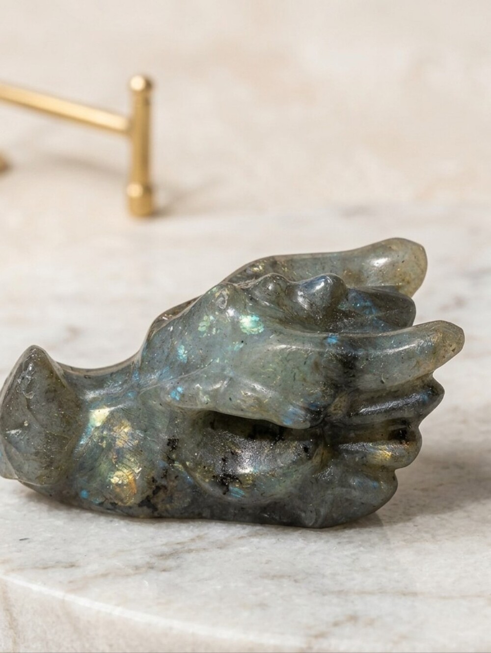 Labrodorite Crystal Dragon Head (1)